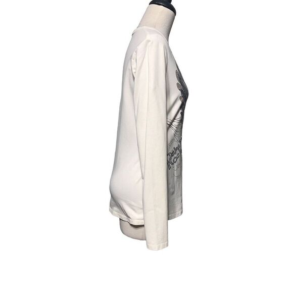 Marc Aurel Long Sleeve  Embellished Henley Size  38 - Picture 2 of 5